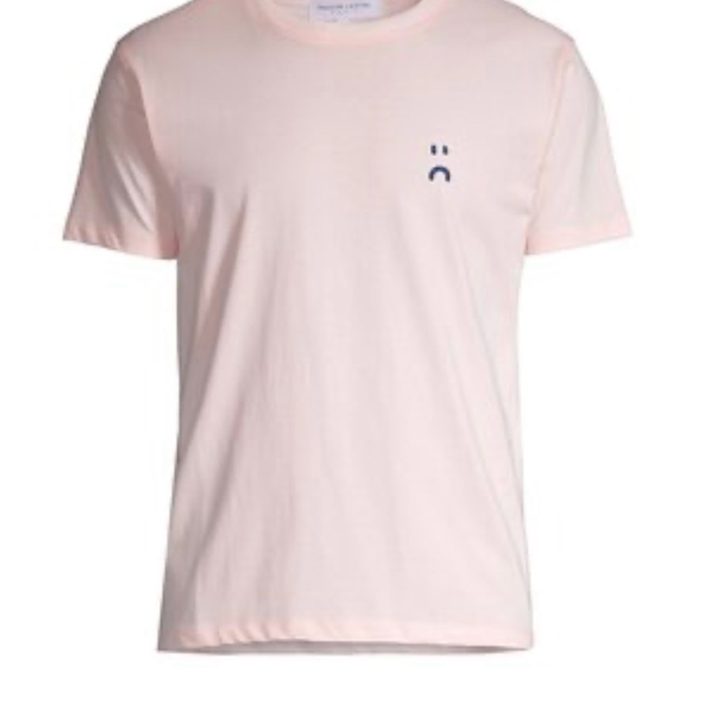 MAISON LABICHE PARIS Pink Sad Face T-Shirt